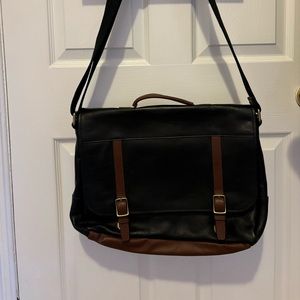Fossil Leather Messenger Bag